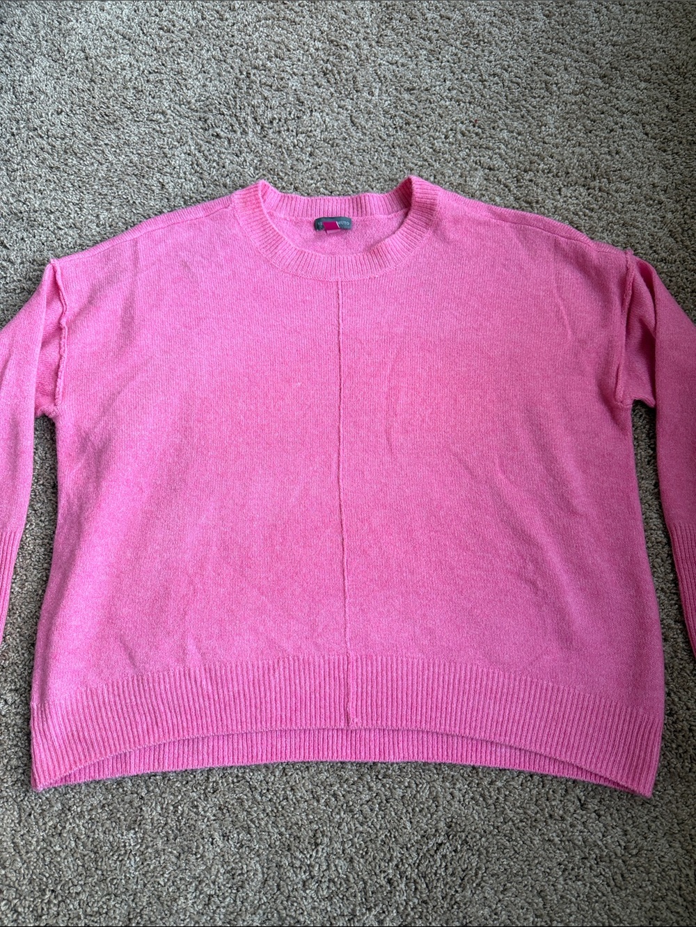 Vince Camuto Bubblegum Pink Crewneck Sweater Size M